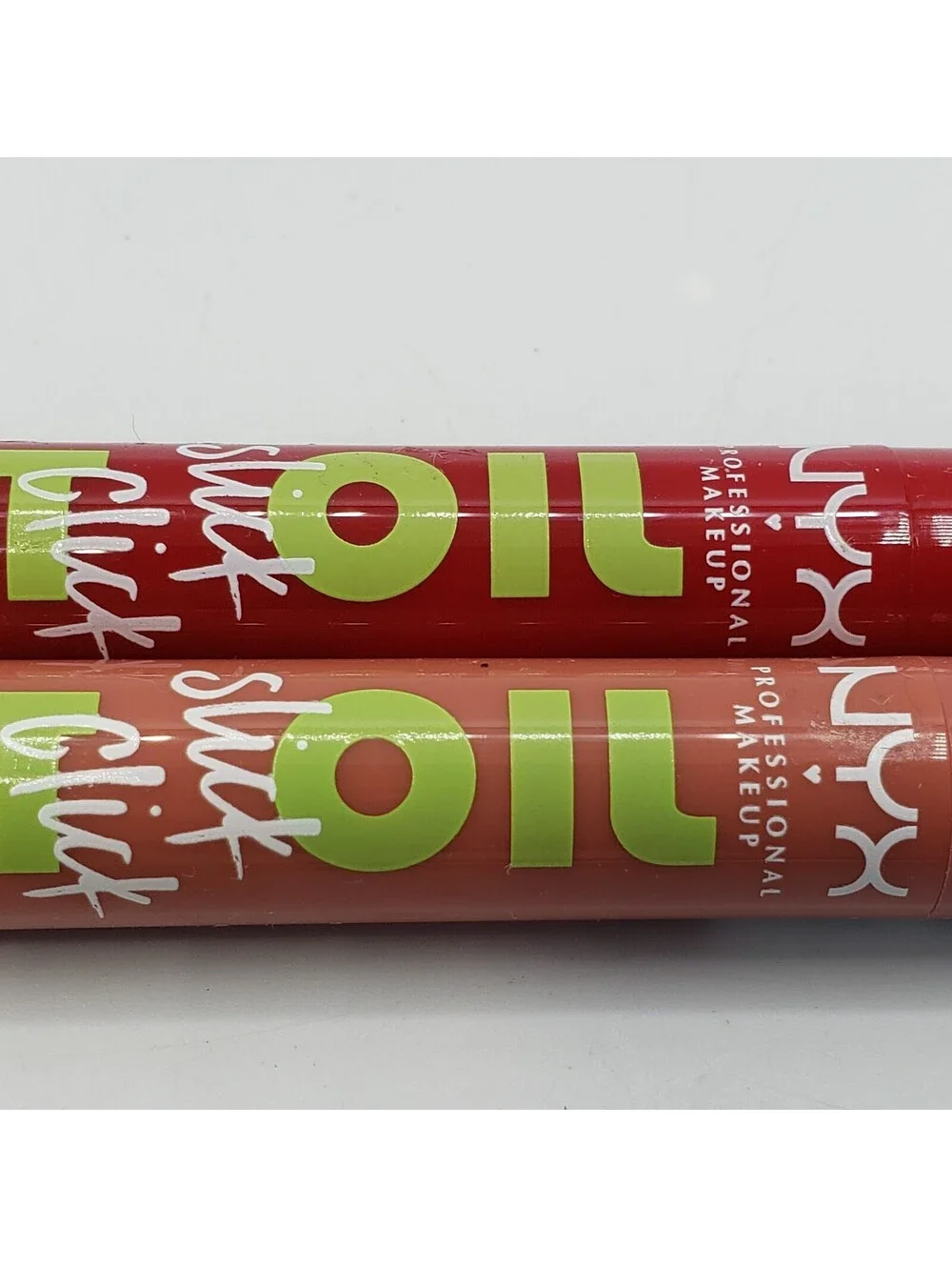 2 NYX Fat Oil Lip Slick Click Lip Balms #10 Double Tap & #15 Story Or Post NEW